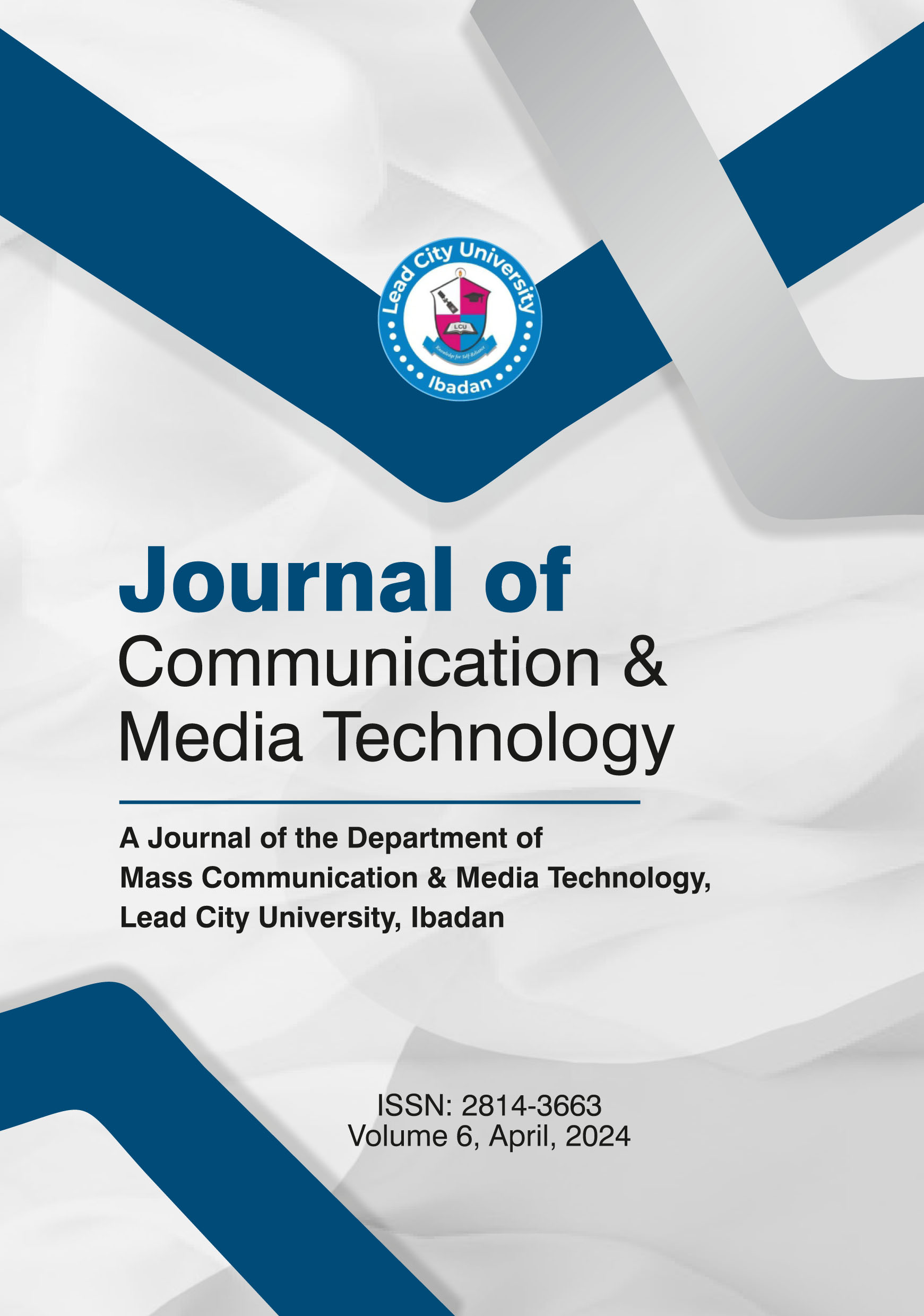 					View Vol. 6 No. 1&2 (2024):  JOURNAL OF COMMUNICATION AND MEDIA TECHNOLOGY
				