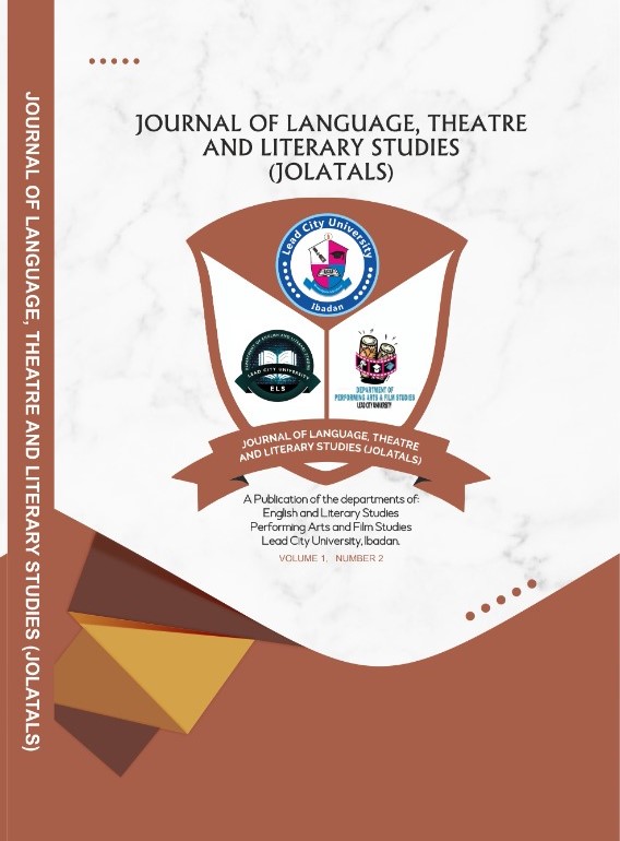 					View Vol. 5 No. 1 (2023): JOURNAL OF LANGUAGE, THEATRE AND LITERARY STUDIES
				